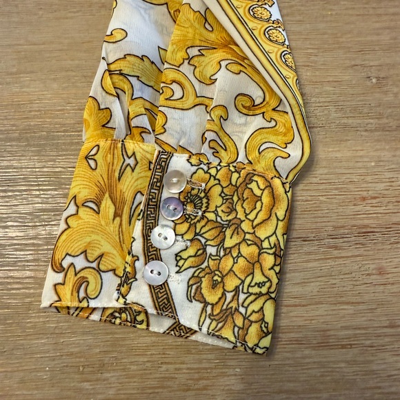 Superdown Yellow Patterned Sheer Blouse - Picture 5 of 6